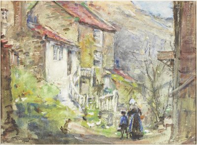 Runswick-mökki (akvarelli ja vartaloväri paperilla) tekijältä Rowland Henry Hill