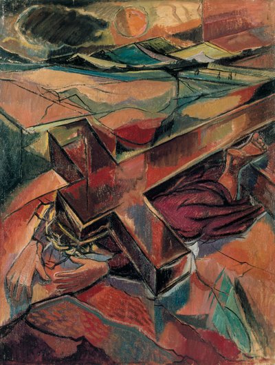 Kristus joutumassa ristin painon alle, 1940-luku tekijältä Roy de Maistre