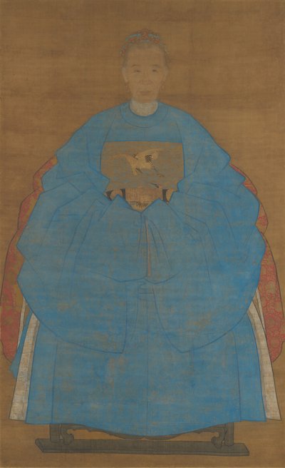 Vanhan naisen muotokuva, päivätty xinyou 1561 tai 1621. tekijältä Ruan Zude