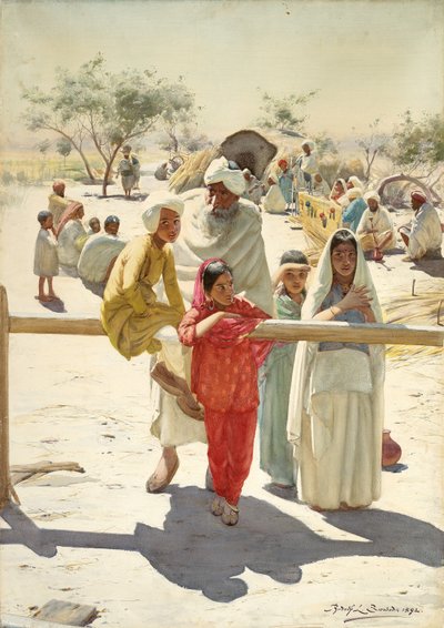Silmäys junaan, Intia, 1892 tekijältä Rudolf Der G. Swoboda