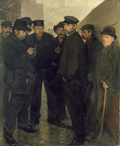 Työttömät, n. 1908-1909 (öljy kankaalle) tekijältä Rudolf Jacob Zoller