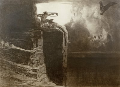 Prometheuksen vapauttaminen (etsaus) tekijältä Rudolf Jettmar