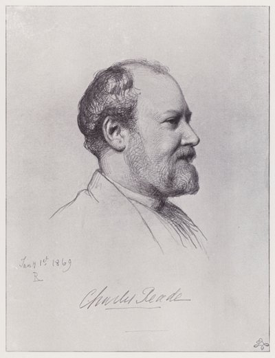 Charles Reade (litho) tekijältä Rudolf Lehmann