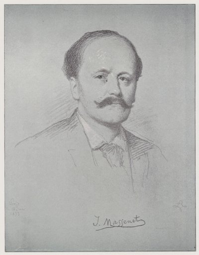 Jules Emile Frederic Massenet (litho) tekijältä Rudolf Lehmann