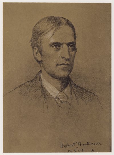 Professori Hubert Herkomer (litho) tekijältä Rudolf Lehmann