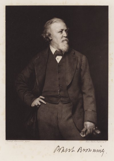 Robert Browning (litho) tekijältä Rudolf Lehmann