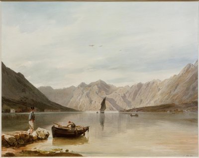 Näkymä kohti Mulaa ja Dobrotaa lähellä Cattaroa tekijältä Rudolf von Alt