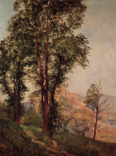 Blick vom Mönchsberg auf Salzburg tekijältä Rudolf von Alt