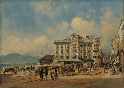Kaupungintalo Gmundenissa tekijältä Rudolf von Alt