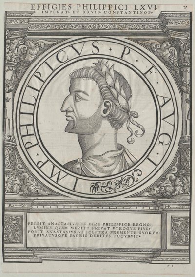 Itä-Rooman keisari Philippikos Bardanes (tuloste) tekijältä Rudolph Wyssenbach
