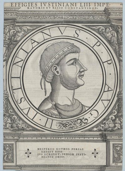 Bysantin keisari Justinianus I (tulosta) tekijältä Rudolph Wyssenbach
