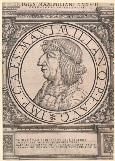 Pyhän Rooman keisari Maximilian I (tulosta) tekijältä Rudolph Wyssenbach