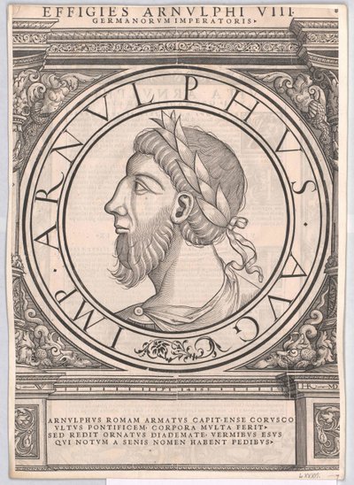 Roomalainen Itä-Franciaan keisari Arnulf (tuloste) tekijältä Rudolph Wyssenbach