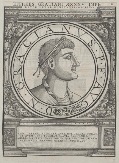 Rooman keisari Gratianus (painettu) tekijältä Rudolph Wyssenbach
