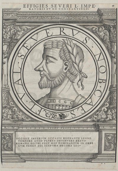 Länsi-Rooman keisari Libius Severus (painettu) tekijältä Rudolph Wyssenbach