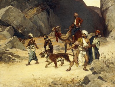 Tiikerin metsästys, 1896 tekijältä Rudolphe Ernst