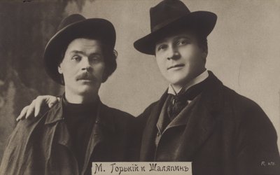 Maksim Gorki ja Feodor Chaliapin tekijältä Russian Photographer