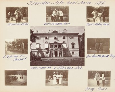 Venäjän keisarillinen perhe, sivu valokuva-albumista, n. 1897-1899 (b/w kuva) (katso myös 487673-80) tekijältä Russian Photographer