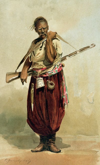 1600-luvun Zaporoguen kasakka, 1800-luvun loppu tekijältä Russian School