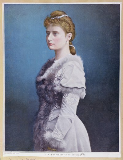 Muotokuva tsaaritar Alexandra Feodorovnasta (1872-1918) n. 1898 tekijältä Russian School