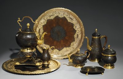 Tee- ja kahvitarjoilu, luultavasti Demidoffin työpaja Uralissa, n. 1770 tekijältä Russian School