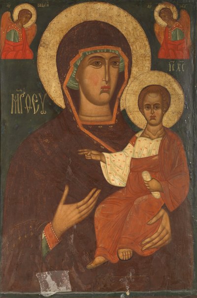 Neitsyt ja lapsi arkkienkelien kanssa, 1500-99 tekijältä Russian School