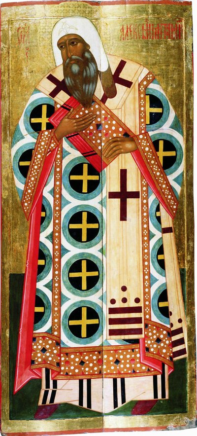 Pyhä metropoli Aleksius, 1580. tekijältä Russian icon.