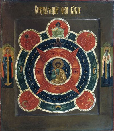 Jumalan kaikkinäkevä silmä, 1800-luvun alku. tekijältä Russian icon.
