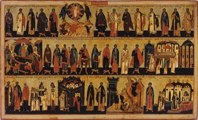 Menologium elokuulle, 1700-luvun toinen puolisko.. tekijältä Russian icon.