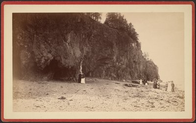 [Ryhmä ihmisiä rantaviivalla lähellä kallioita, mahdollisesti Mt. Desertissä, Mainessa] tekijältä S.R. Stoddard