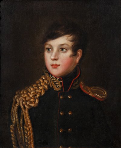 Prinssi Aleksanteri Pavlovich Stroganovin muotokuva 1795-1814, noin 1812 tekijältä S.S. Svintsov