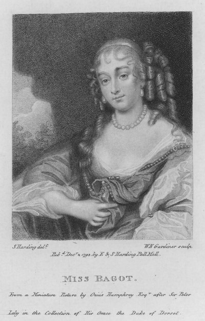 Miss Bagot (kaiverrus) tekijältä S. (after) Harding