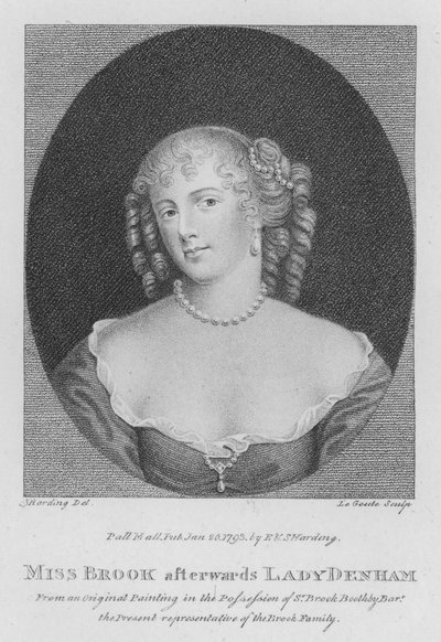 Miss Brook jälkeenpäin Lady Denham (kaiverrus) tekijältä S. (after) Harding