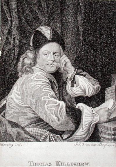 Thomas Killigrew (1612-83), kaiverrus J.J. Van den Bergh (kaiverrus) tekijältä S. (after) Harding
