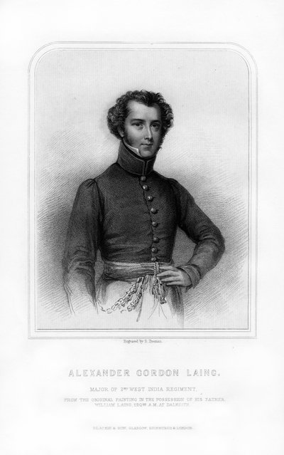 Alexander Gordon Laing, skotlantilainen tutkimusmatkailija, 1870. tekijältä S. Freeman