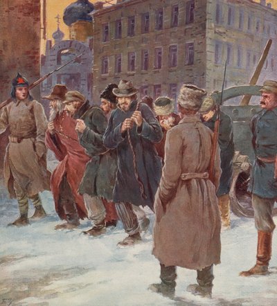 Neuvostoliiton pakkotyö kadulla (värilitho) tekijältä S. Sarmat