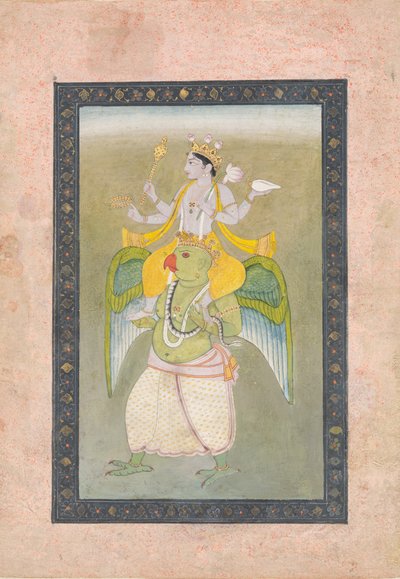 Vishnu Garudalla, n. 1810-20. tekijältä Sajnu