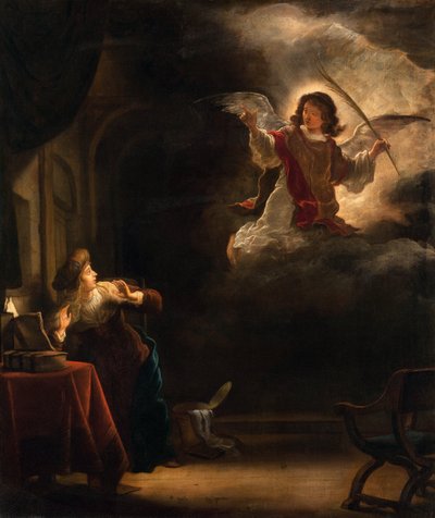 Ilmestys - Salomon Koninckin (1609-1656) maalaus - 1655 - Öljy kankaalle - 72,5x61,5 - Hallwylska Museet, Tukholma tekijältä Salomon Koninck
