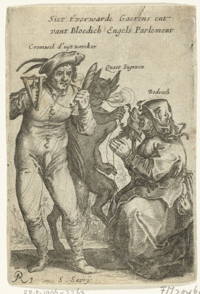 Sarjakuva Cromwellista, noin 1652-1654 Siet t