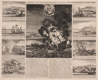 Nimisivu havainnollistaa Willem Isbrandtse Bontekoen matkaa Itä-Intiaan tekijältä Salomon Savery