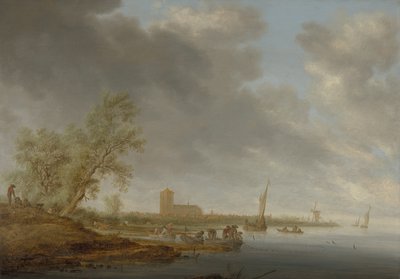 Jokimaisema näköalalla Naardeniin tekijältä Salomon van Ruysdael