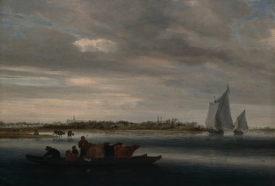 Näkymä Alkmaarille tekijältä Salomon van Ruysdael