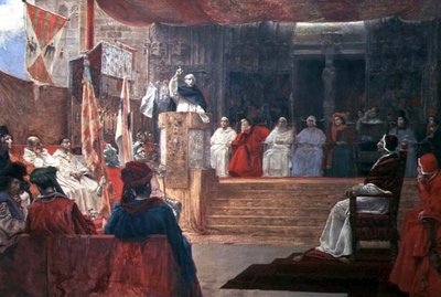 Caspen kompromissi vuonna 1412 (öljy kankaalle) tekijältä Salvador Viniegra y Lasso de la Vega