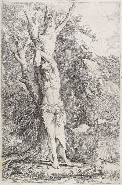 Albert, (kärsimässä itse määräämästään katumusharjoituksesta) tekijältä Salvator Rosa