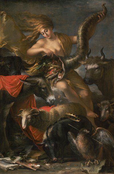 Onnen allegoria, n. 1658-1659 tekijältä Salvator Rosa