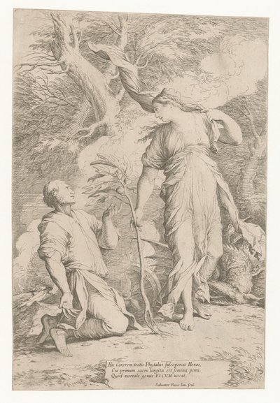 Ceres ja Phytalus tekijältä Salvator Rosa