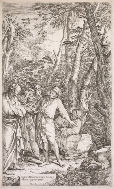 Diogenes ja hänen kuppinsa tekijältä Salvator Rosa
