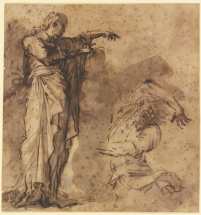 Suunnitelma Kristukselle, joka parantaa riivatun miehen tekijältä Salvator Rosa
