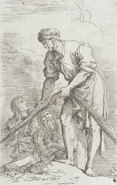 Pienoispatsas: Verkkoa vetävä mies tekijältä Salvator Rosa