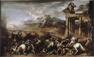 Heroic Battle (öljy kankaalle tekijältä Salvator Rosa